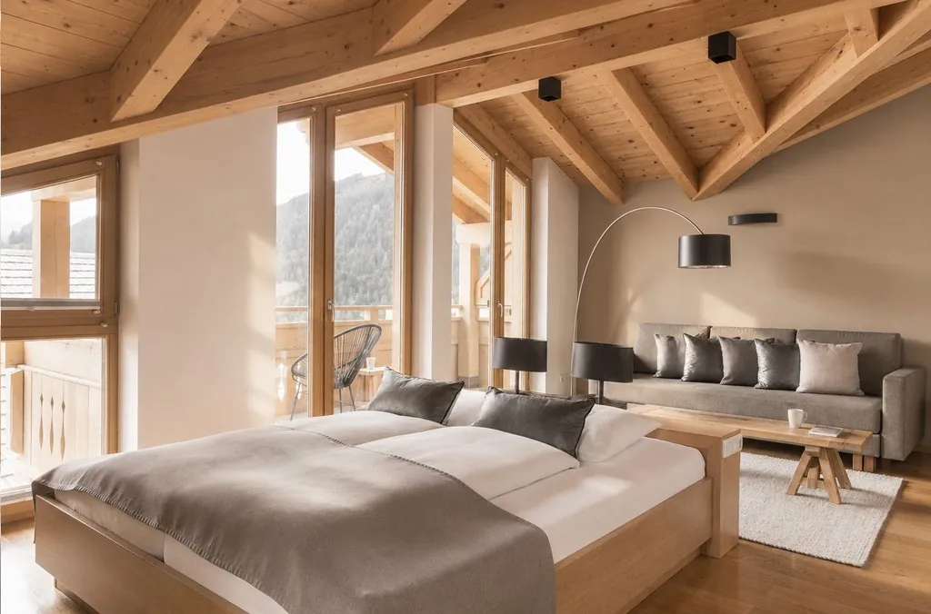 Familien Suite: Doppelzimmer plus eigenes Kinderzimmer mit zwei Einzelbetten.